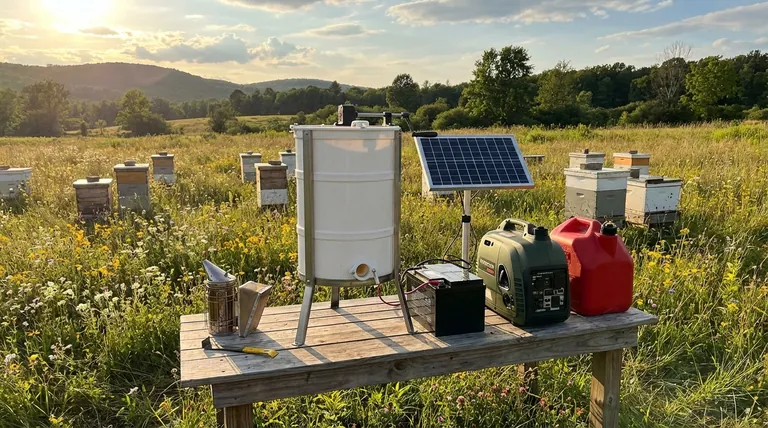What alternative power sources can be used for portable honey extractors? Maximize Your Off-Grid Honey Harvest