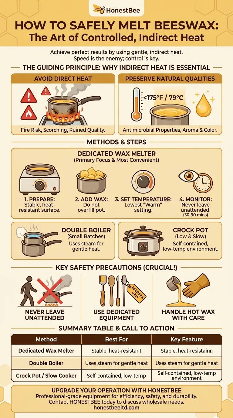 What are the steps for using a wax melter to melt beeswax? Master Safe, Efficient Beeswax Processing Visual Guide