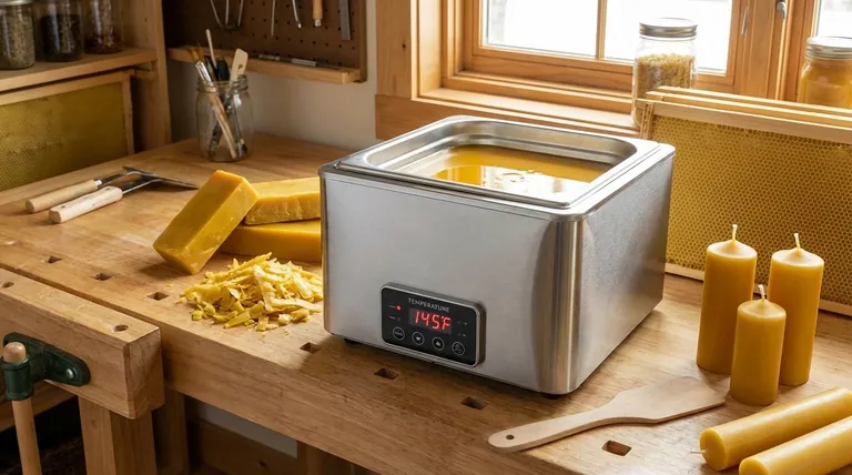 Quelle est l'utilisation principale du bain-marie électrique numérique à température contrôlée ? Faire fondre la cire d'abeille en toute sécurité et avec précision