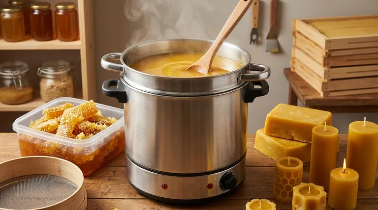 ما هي التطبيقات الرئيسية الثلاثة للمرجل المزدوج الكهربائي في معالجة شمع العسل؟ ضمان النقاء والسلامة