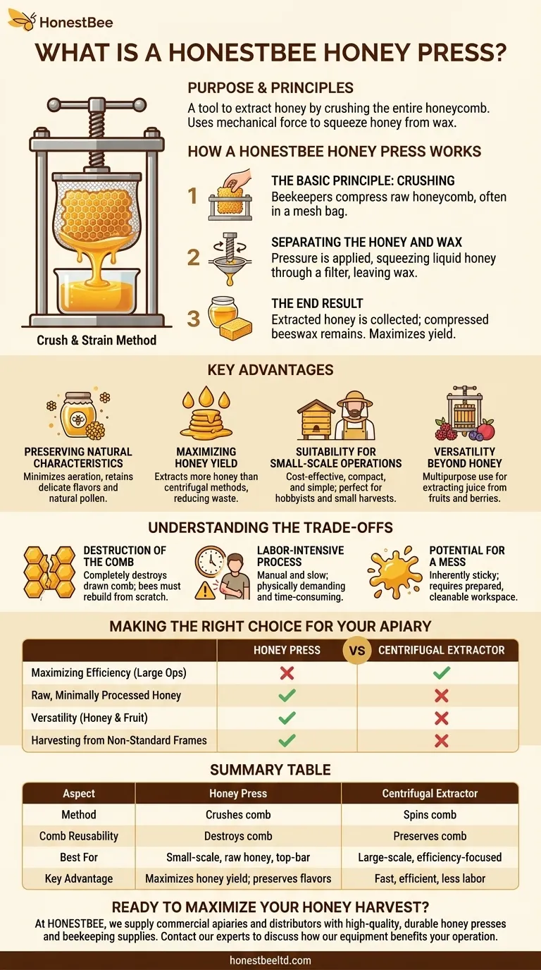 What is the purpose of a honey press? Maximize Yield for Small-Scale Beekeeping Visual Guide