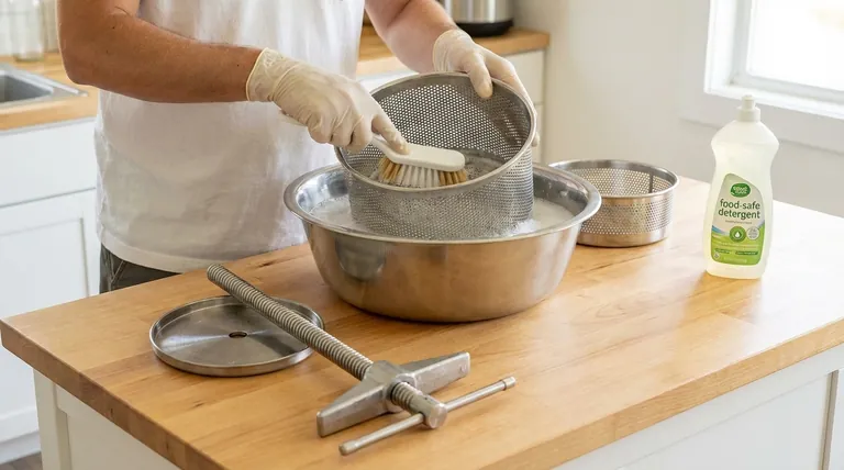 How should a honey press be cleaned before first use? Ensure Food Safety & Protect Your Honey Harvest