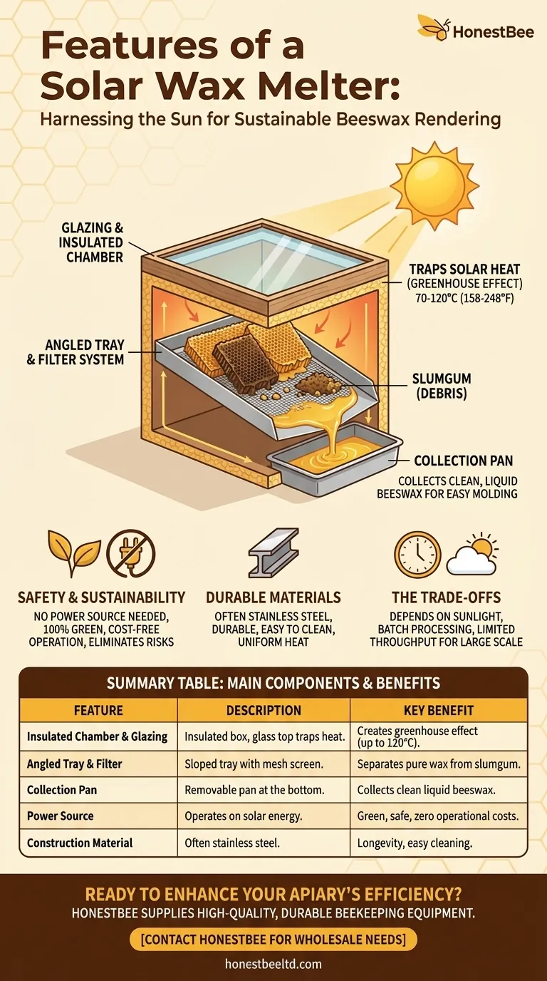 What are the main features of a solar wax melter? A Complete Guide to Sustainable Wax Rendering Visual Guide
