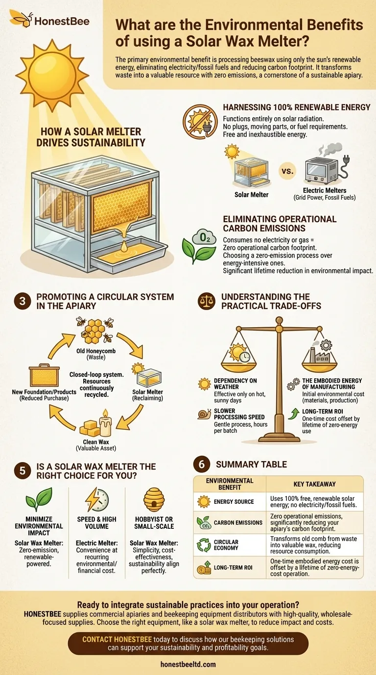 What are the environmental benefits of using a Solar Wax Melter? Achieve Zero-Emission Wax Processing Visual Guide