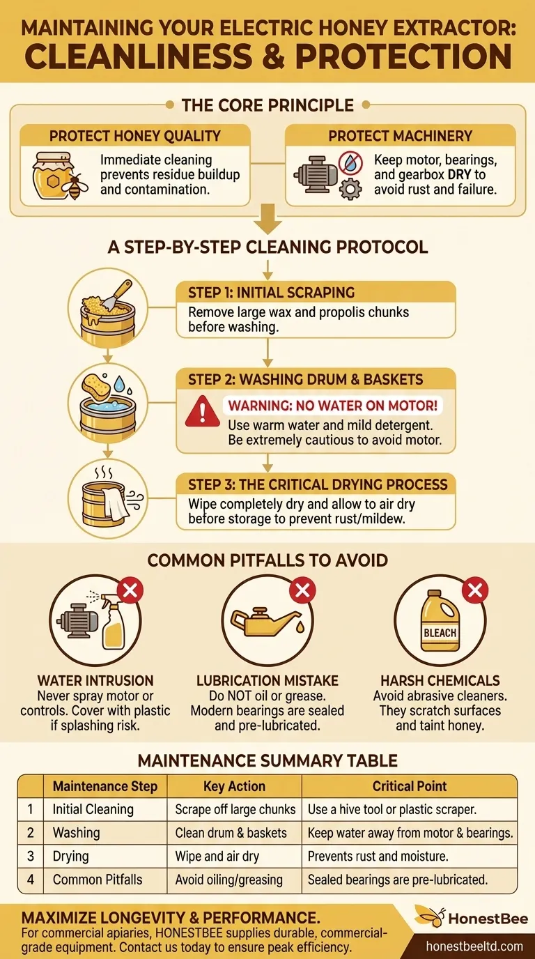 电动摇蜜机应如何维护和保养？保护您的投资和蜂蜜纯度 图解指南