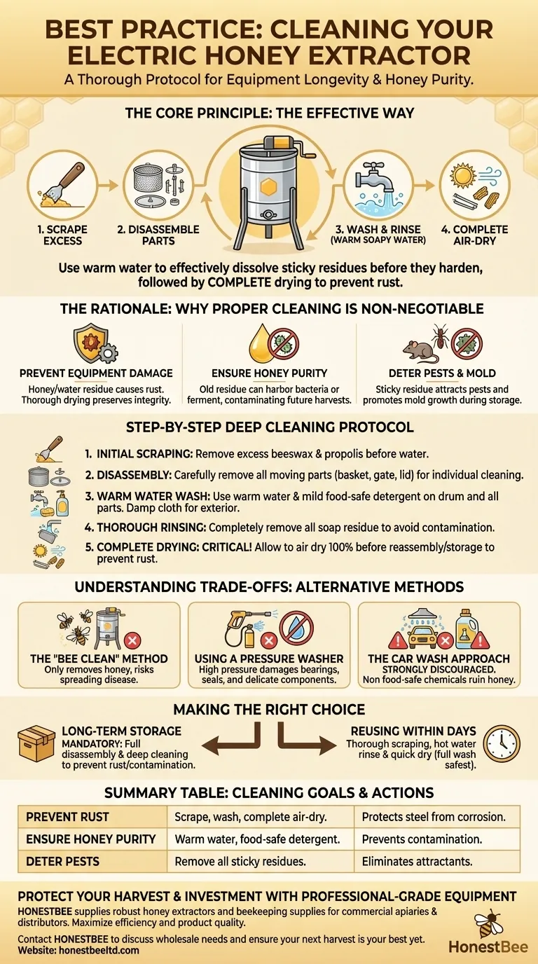 使用後の電動ハチミツ抽出器をきれいにする最良の方法とは？純粋さと長寿命のためのガイド ビジュアルガイド
