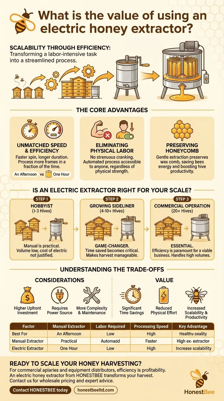 ¿Cuál es el valor de usar un extractor de miel eléctrico? Escale su colmenar con una extracción sin esfuerzo Guía Visual