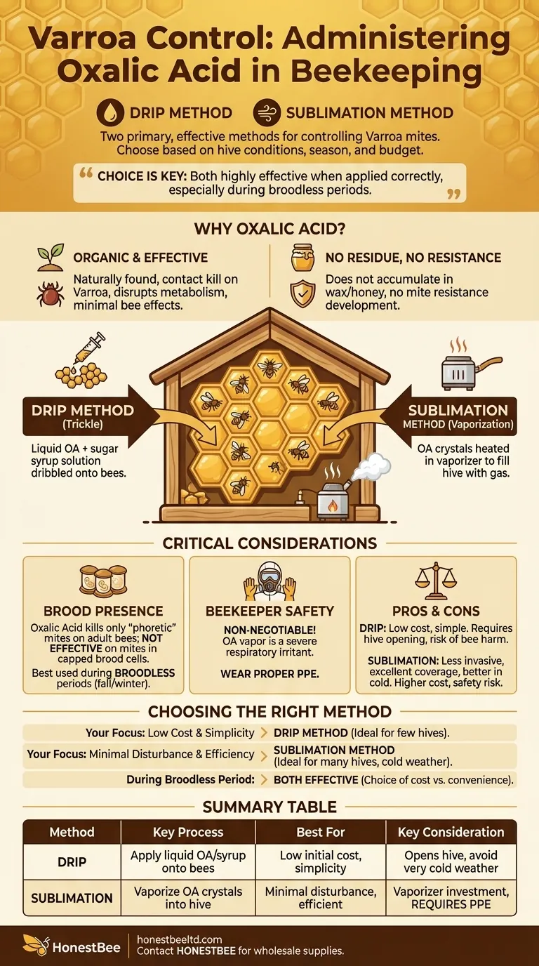 Welche Methoden zur Verabreichung von Oxalsäure gegen Varroa gibt es? Träufeln vs. Sublimation erklärt Visuelle Anleitung