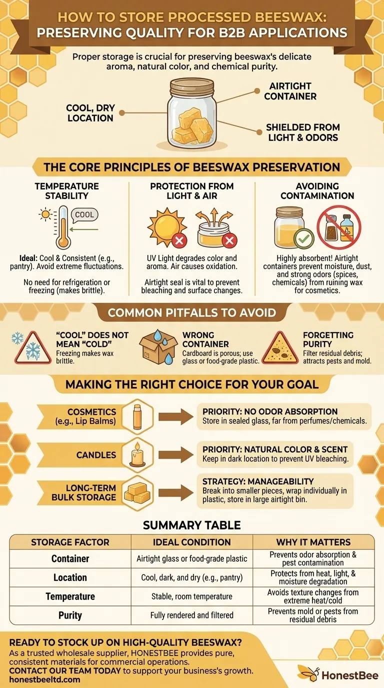 가공된 밀랍은 어떻게 보관해야 할까요? 양초 및 화장품을 위해 밀랍을 순수하게 유지하는 방법 시각적 가이드