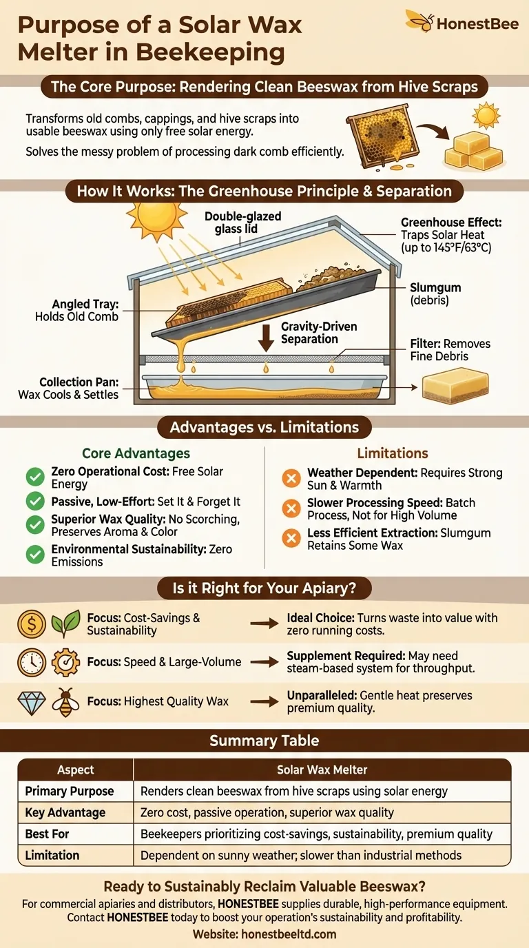 What is the purpose of a solar wax melter? Turn Hive Scraps into Valuable Beeswax for Free Visual Guide