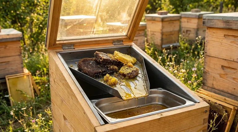 태양열 밀랍 녹이개의 목적은 무엇인가요? 벌통 찌꺼기를 귀중한 밀랍으로 무료로 바꾸세요