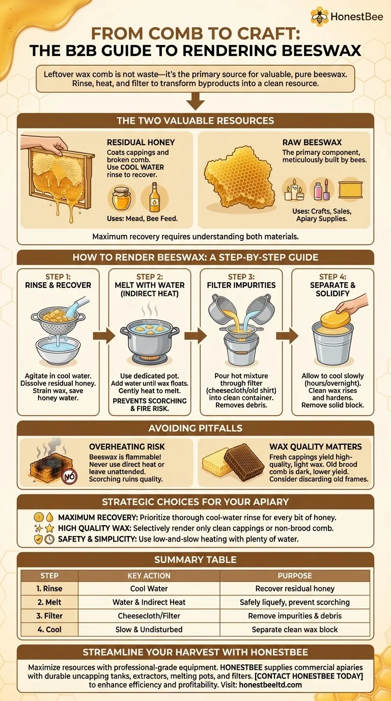 收获蜂蜜后剩下的蜂蜡巢有什么用途？将其转化为有价值的蜂蜡 图解指南