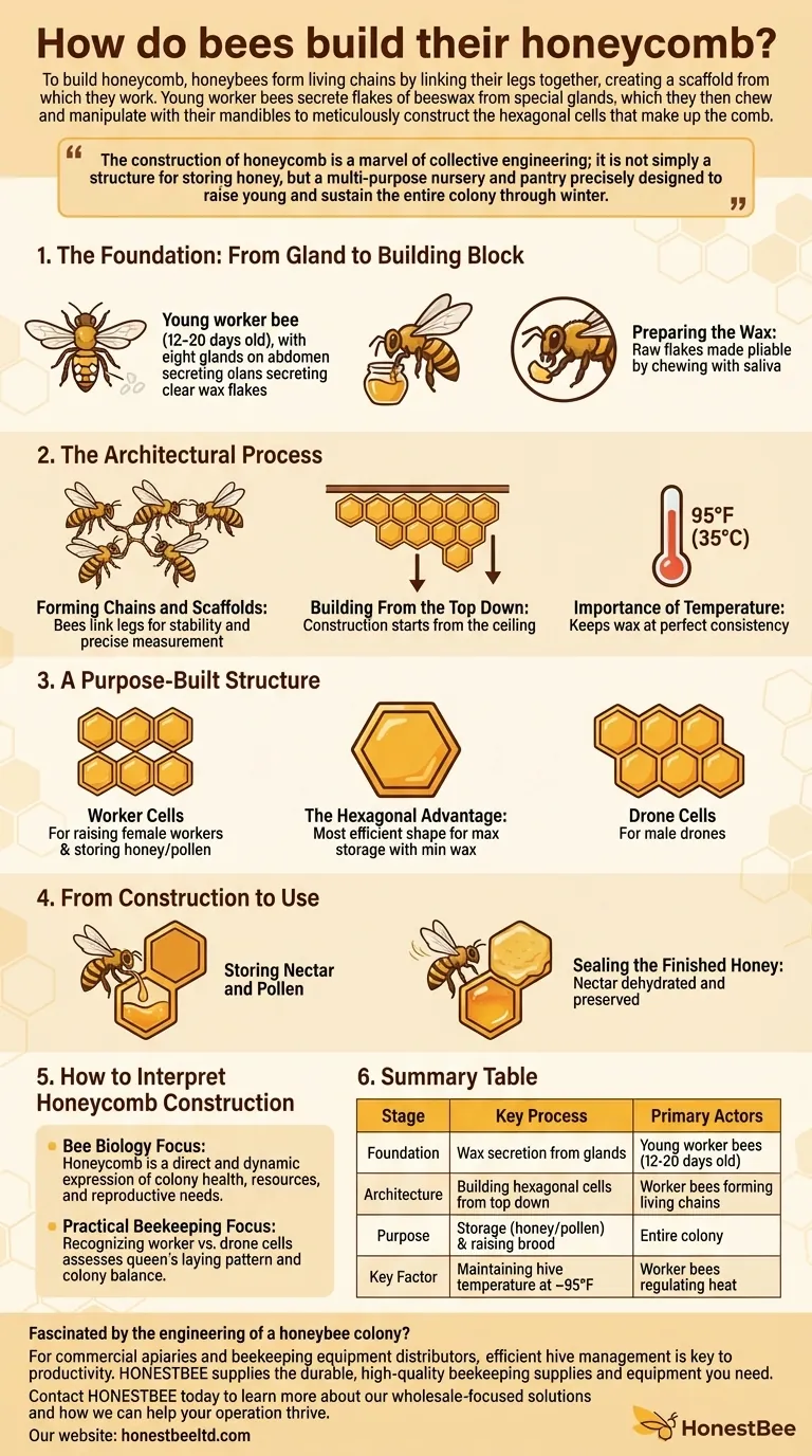 How do bees build their honeycomb? A Marvel of Collective Engineering and Efficiency Visual Guide
