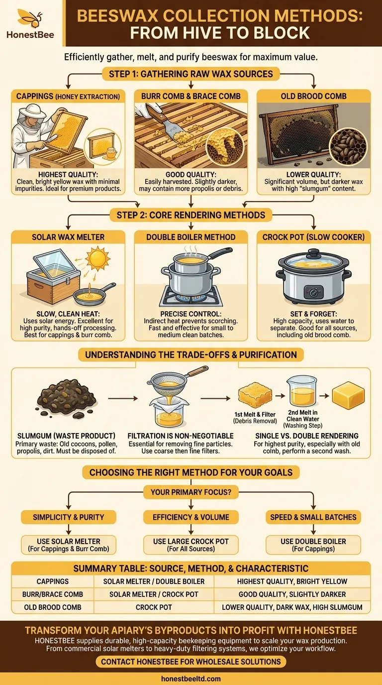 What are some methods for collecting beeswax? Master the Best Rendering Techniques for Your Apiary Visual Guide