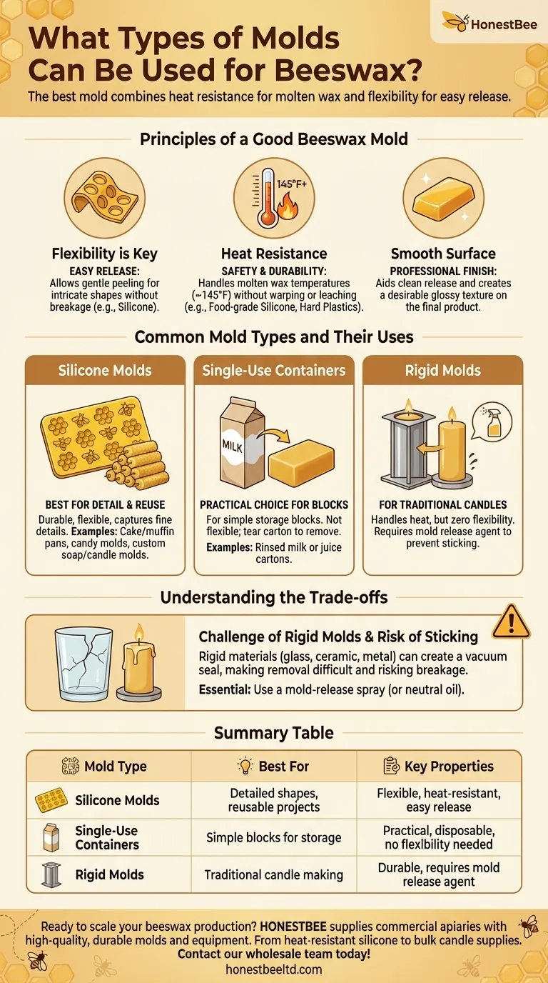 What types of molds can be used for beeswax? Choose the Right Mold for a Perfect Finish Visual Guide