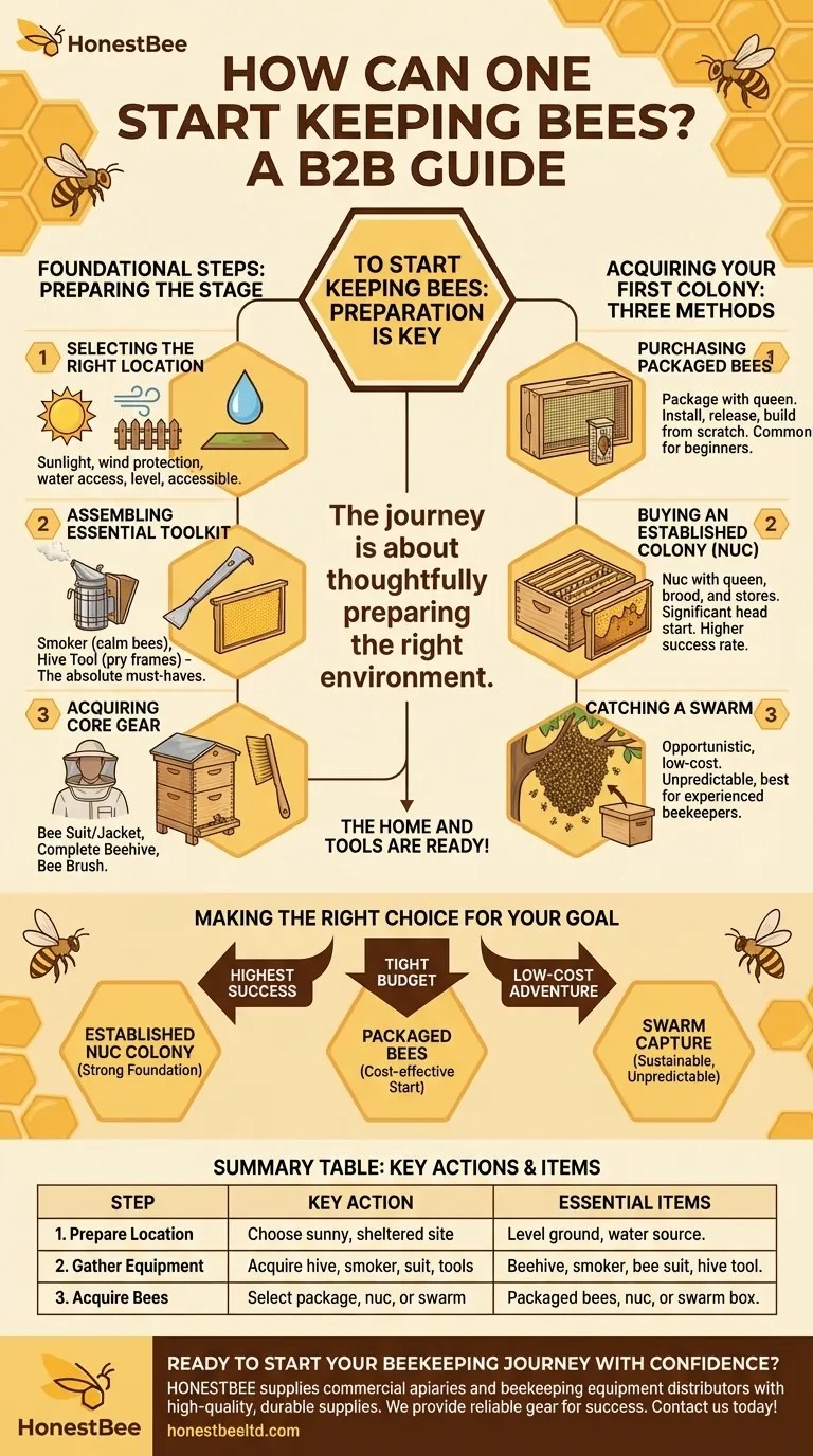 How can one start keeping bees? A Beginner's Guide to Setting Up Your First Hive Visual Guide