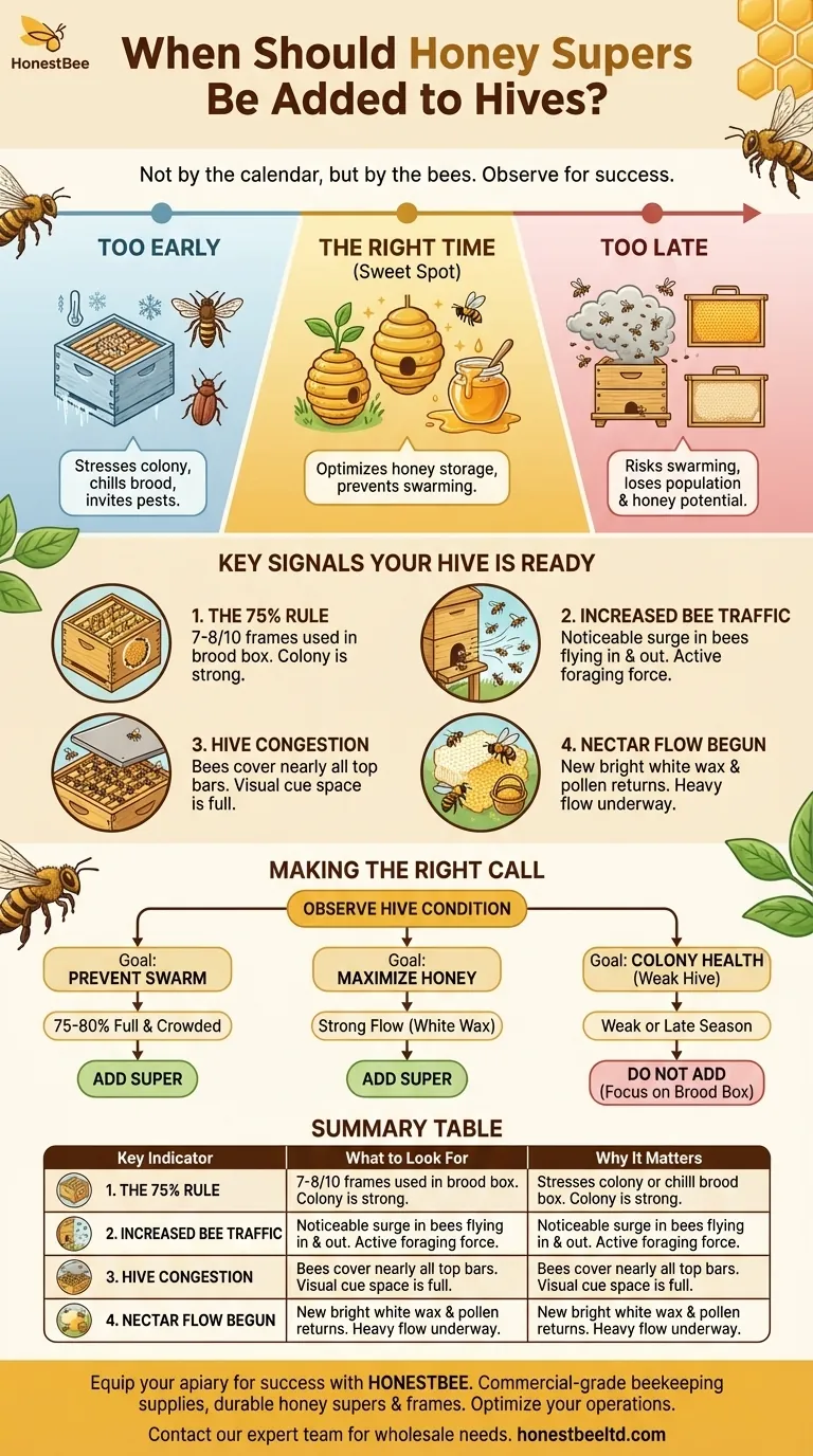 Wann sollten Honigräume zu den Bienenstöcken hinzugefügt werden? Meistern Sie den Zeitpunkt für eine reiche Ernte Visuelle Anleitung