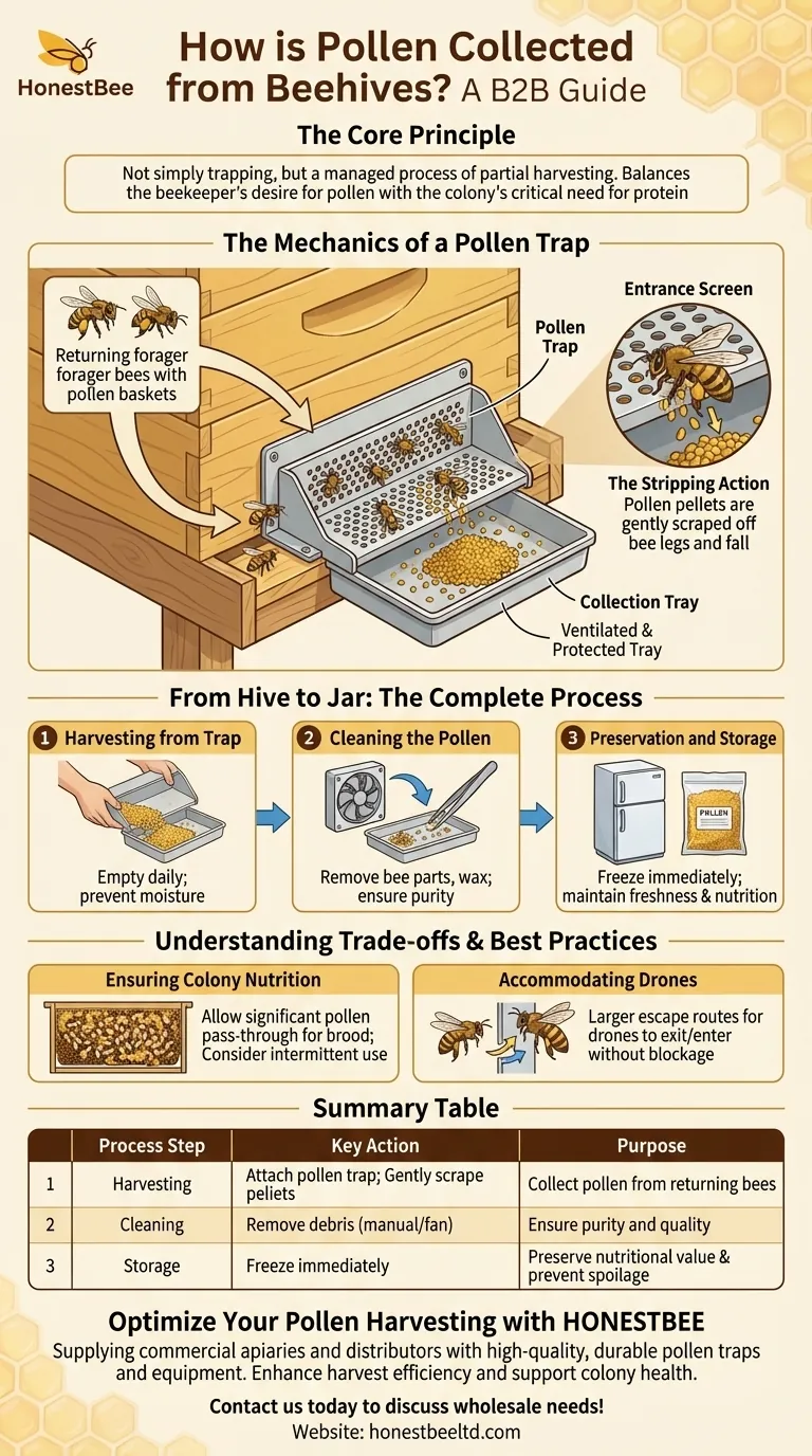 Как собирают пыльцу из ульев? Руководство по сбору с помощью пыльцеуловителей Визуальное руководство