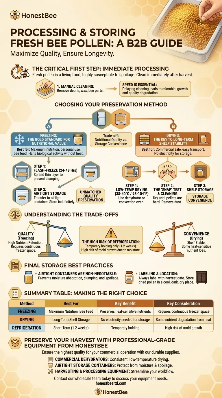 採れたての蜂花粉はどのように加工・保存すべきですか？栄養価と保存期間を最大化する方法 ビジュアルガイド
