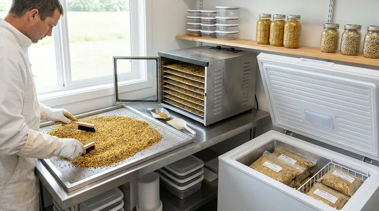 採れたての蜂花粉はどのように加工・保存すべきですか？栄養価と保存期間を最大化する方法