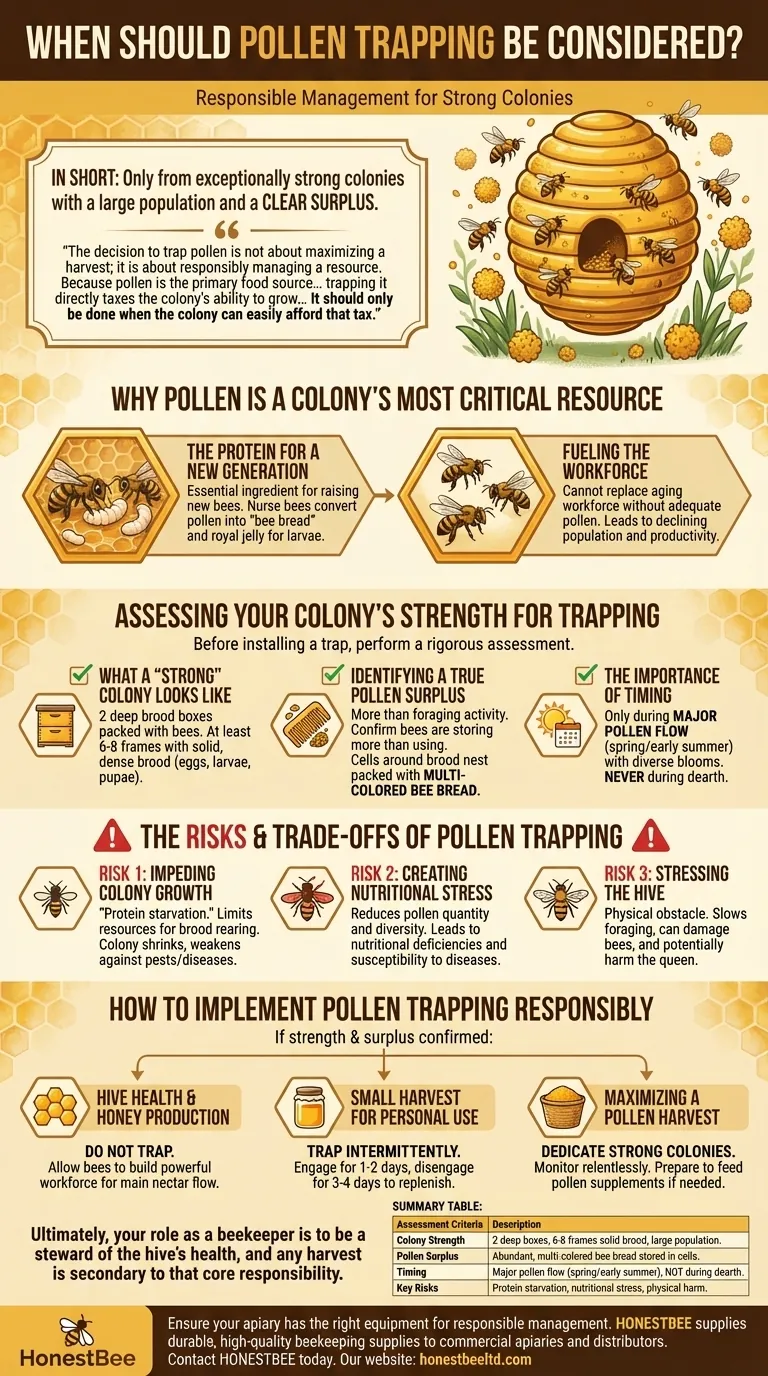 Когда следует рассматривать сбор пыльцы? Руководство для ответственных пчеловодов Визуальное руководство