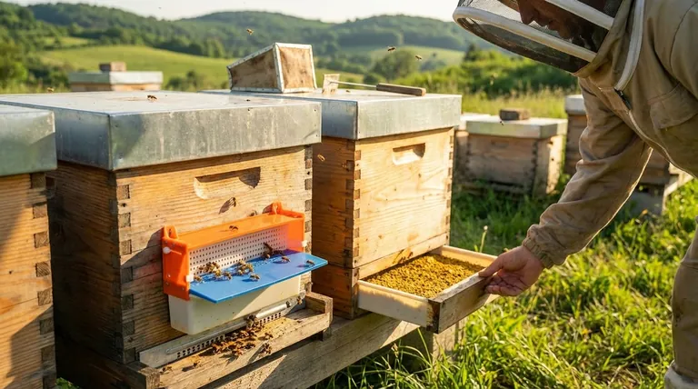 Quais são os principais tipos de armadilhas de pólen? Escolha o Design Certo para a Saúde da Sua Colmeia
