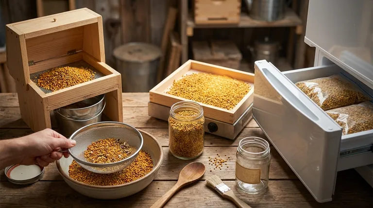 ¿Cuáles son los pasos clave en el procesamiento del polen de abeja recolectado? Domine la conservación para la calidad y el valor