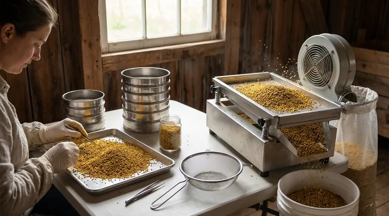How is bee pollen cleaned after harvesting? A Guide to Manual and Mechanical Methods