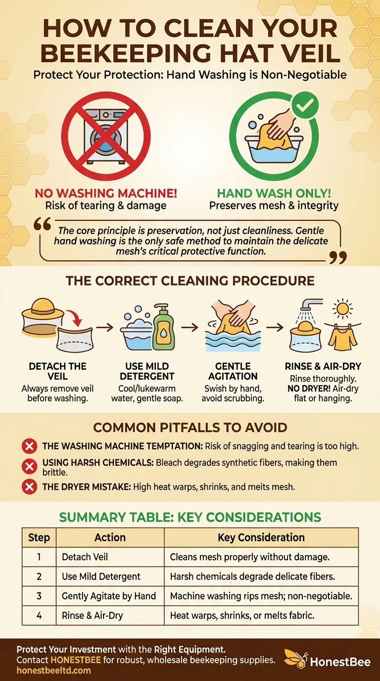 양봉 모자 망은 어떻게 세탁해야 하나요? 보호 기능을 유지하는 유일하게 안전한 방법 시각적 가이드