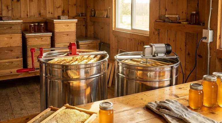 전동 및 수동 꿀 추출기의 비용은 어떻게 비교되나요? 양봉장 규모에 맞는 추출기 선택하기