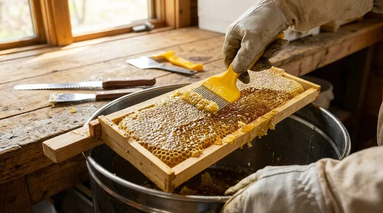 小型养蜂人通常使用哪些方法来开盖取蜜框?