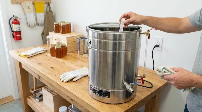 Quali consigli di sicurezza e manutenzione dovrebbero essere seguiti durante l'utilizzo di un riscaldatore per secchi di miele (honey bucket heater)? Garantire la qualità del miele e la longevità dell'attrezzatura