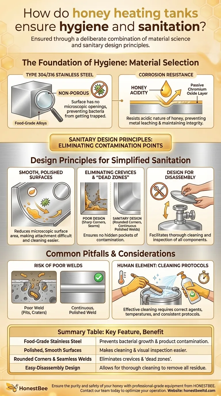 꿀 가열 탱크는 어떻게 위생과 청결을 보장하나요? 식품 등급 설계 가이드 시각적 가이드