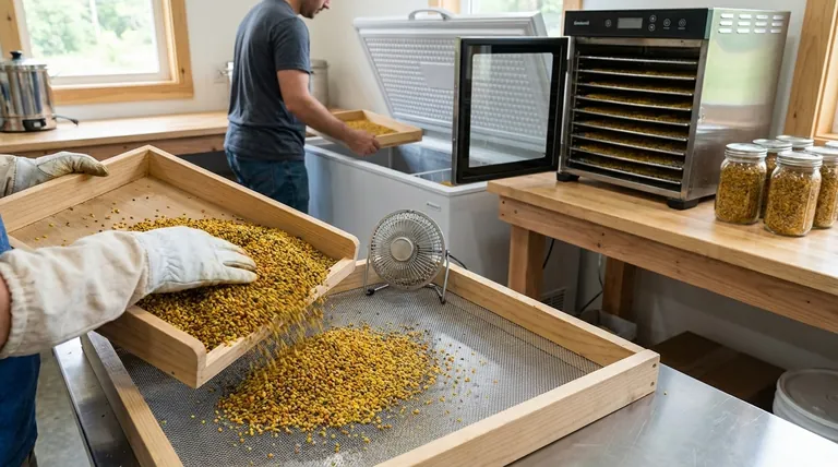 Quali sono i passaggi coinvolti nella lavorazione del polline d'api dopo la raccolta? Una guida per preservare qualità e valore