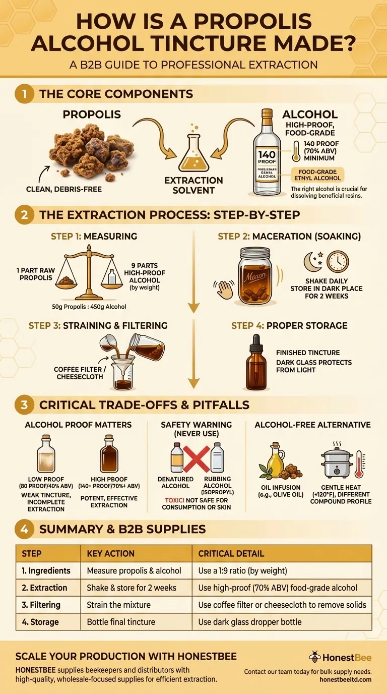 如何制作蜂胶酒精酊剂？强效提取物的分步指南 图解指南