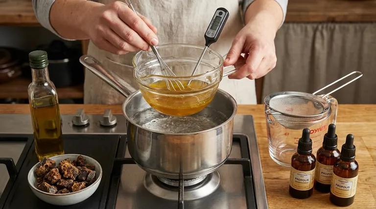 كيف يتم صنع صبغة زيت البروبوليس؟ دليل لصنع مستخلص خالٍ من الكحول