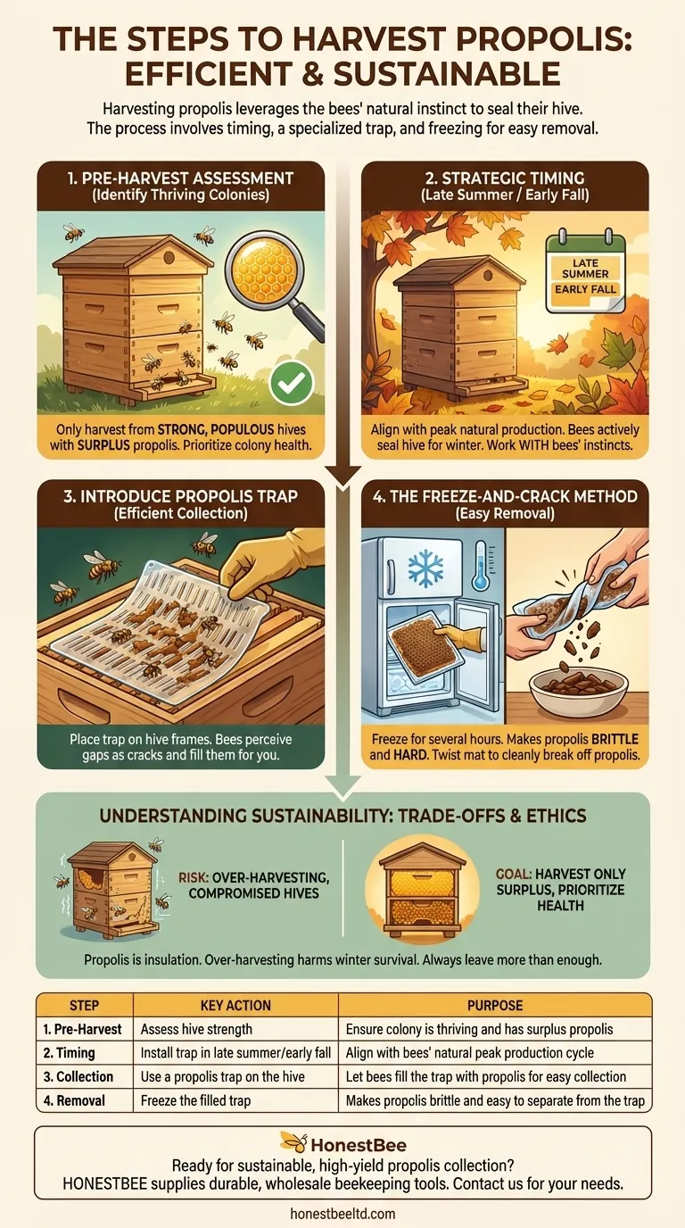 What are the steps to harvest propolis? A Guide to Sustainable Collection for Beekeepers Visual Guide