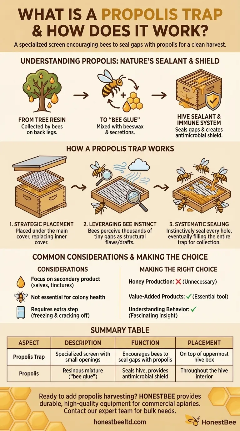 What is a propolis trap and how does it work? A Guide to Harvesting 'Bee Glue' Visual Guide