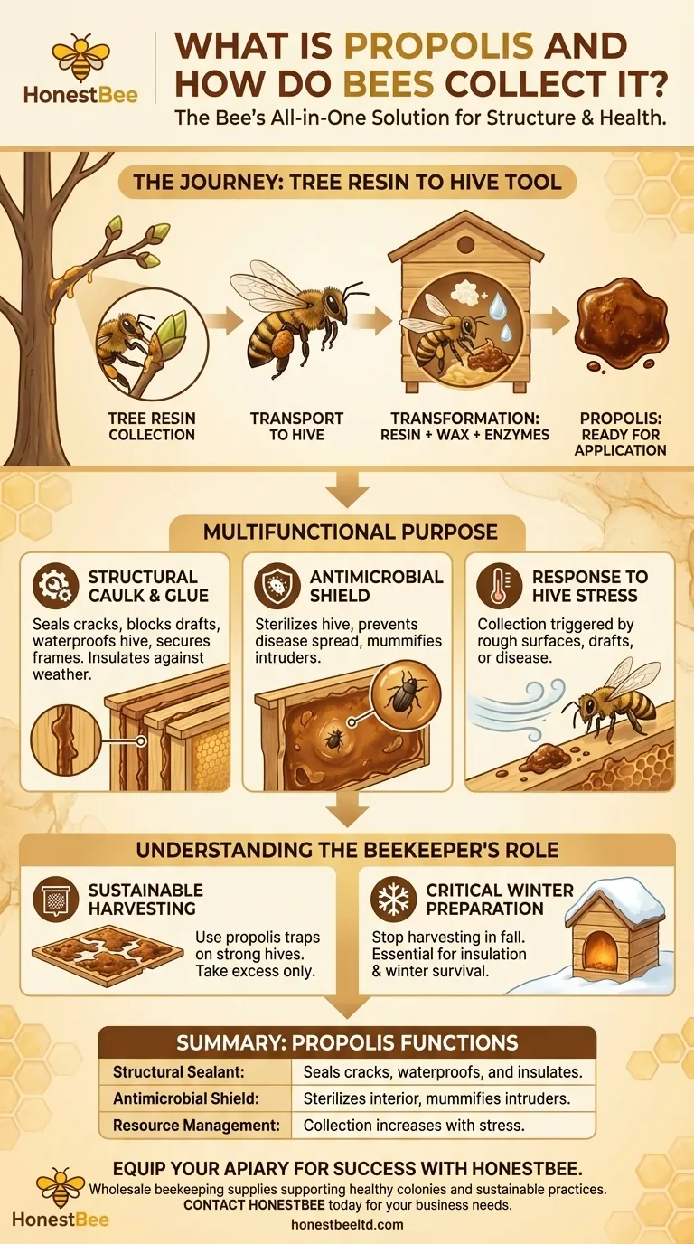 What is propolis and how do bees collect it? Unlocking the Secrets of 'Bee Glue' Visual Guide