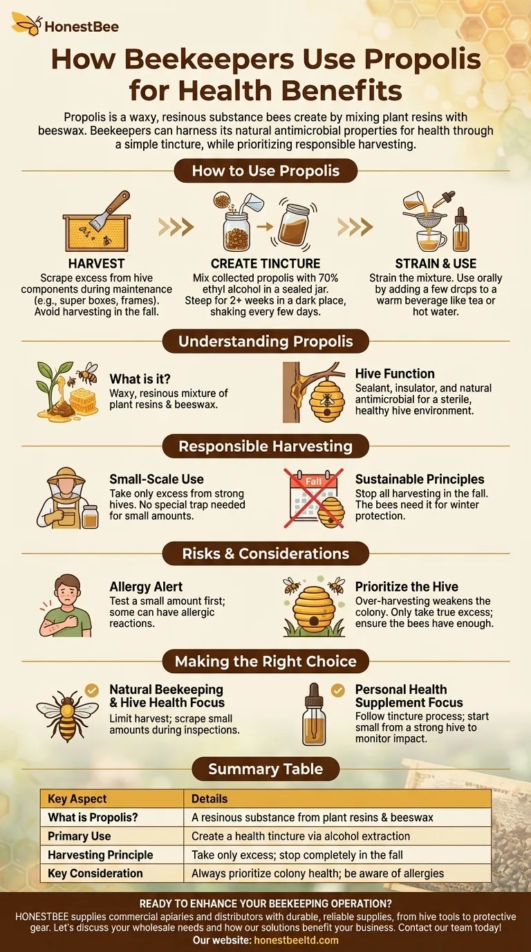 How can beekeepers use propolis for health benefits? A Guide to Natural Hive Remedies Visual Guide