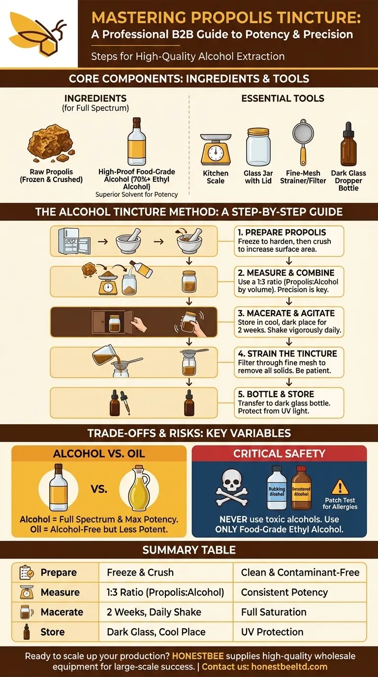 What are the steps to make a propolis tincture? A Guide to DIY Potency and Safety Visual Guide