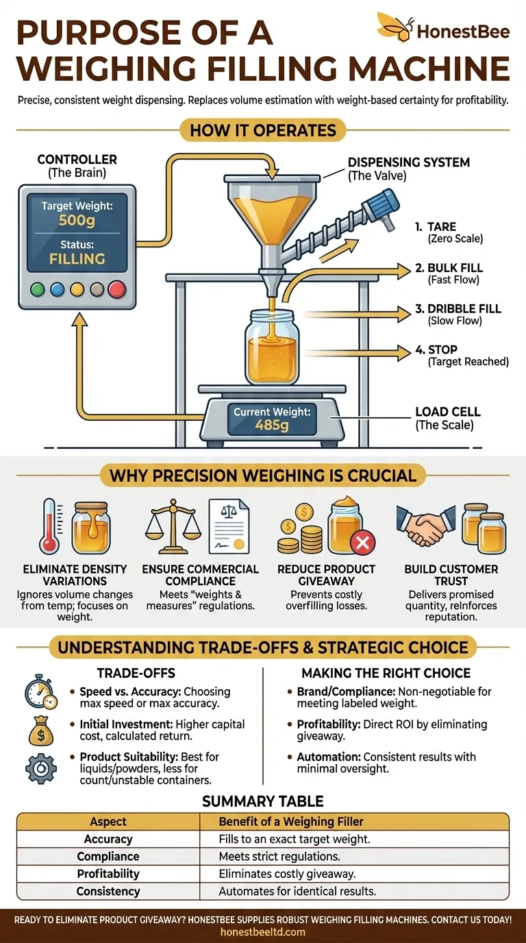 What is the purpose of a Weighing Filling Machine? Ensure Precision and Profitability Visual Guide