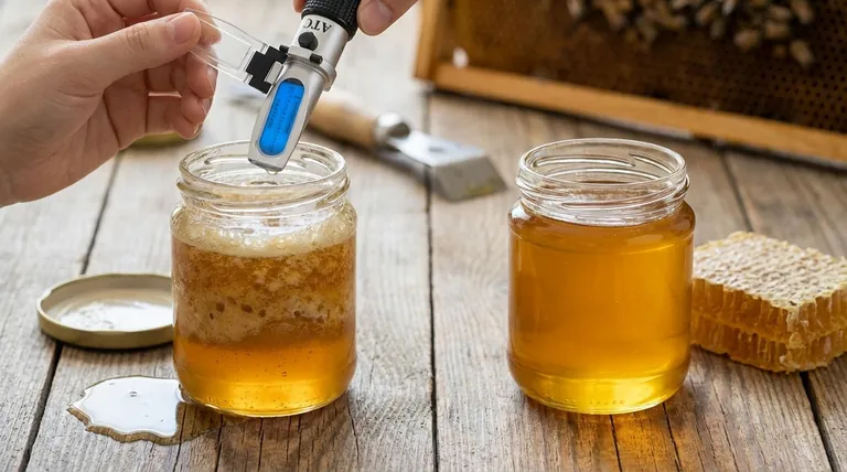Wie wirkt sich ein hoher Feuchtigkeitsgehalt auf die heilenden Eigenschaften von Honig aus? Er zerstört sie vollständig