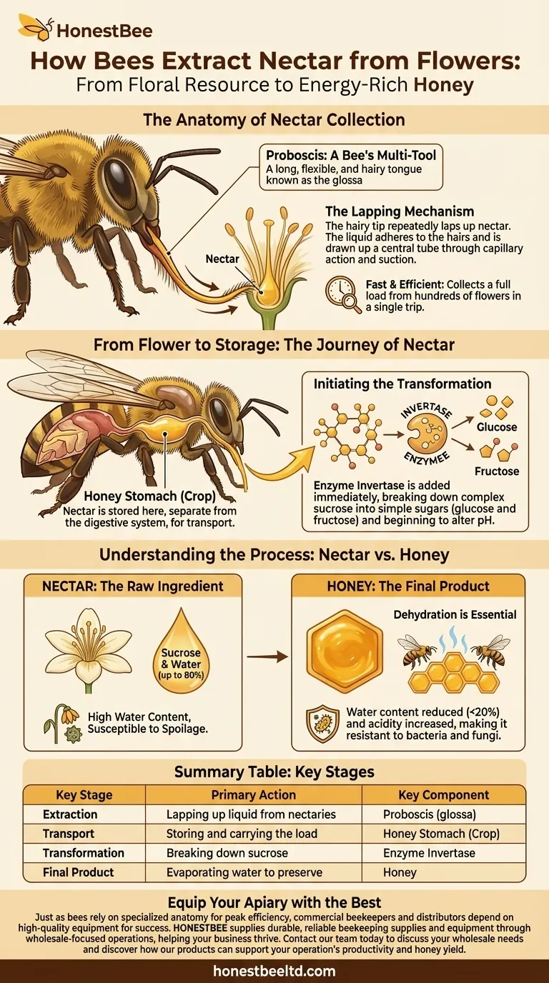 Come estraggono le api il nettare dai fiori? Una masterclass di ingegneria naturale Guida Visiva