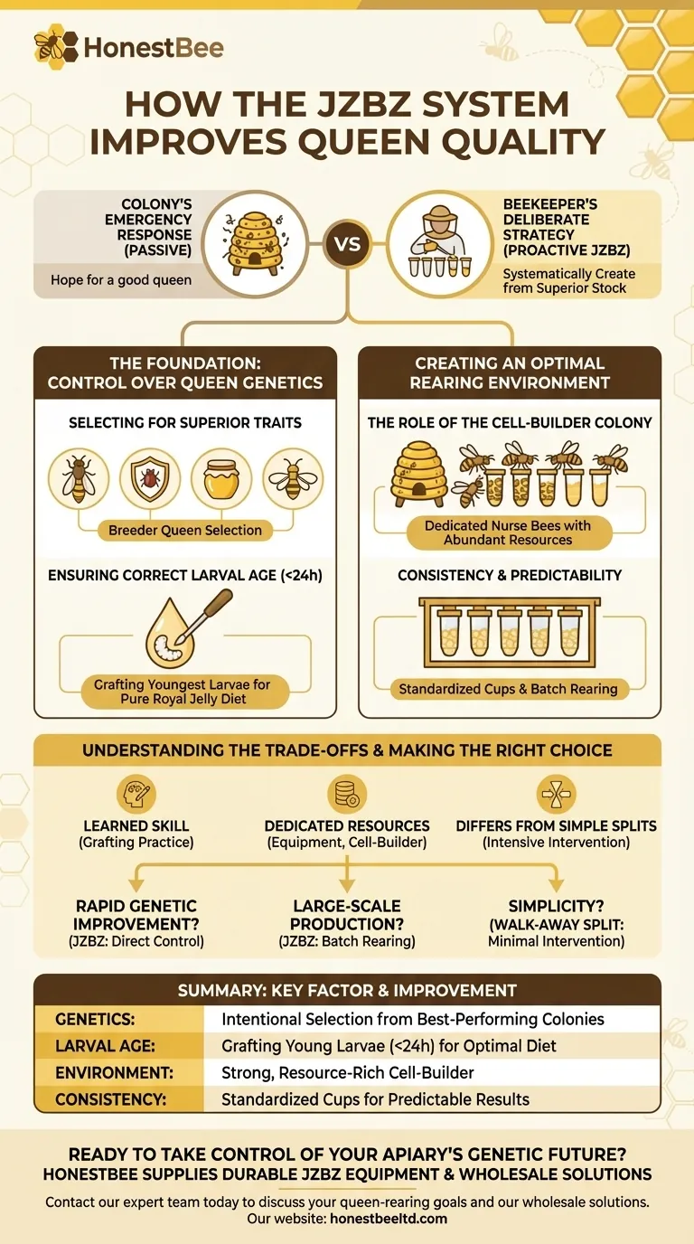 JZBZ系统如何提高蜂王质量？通过卓越的基因提升您的蜂场 图解指南