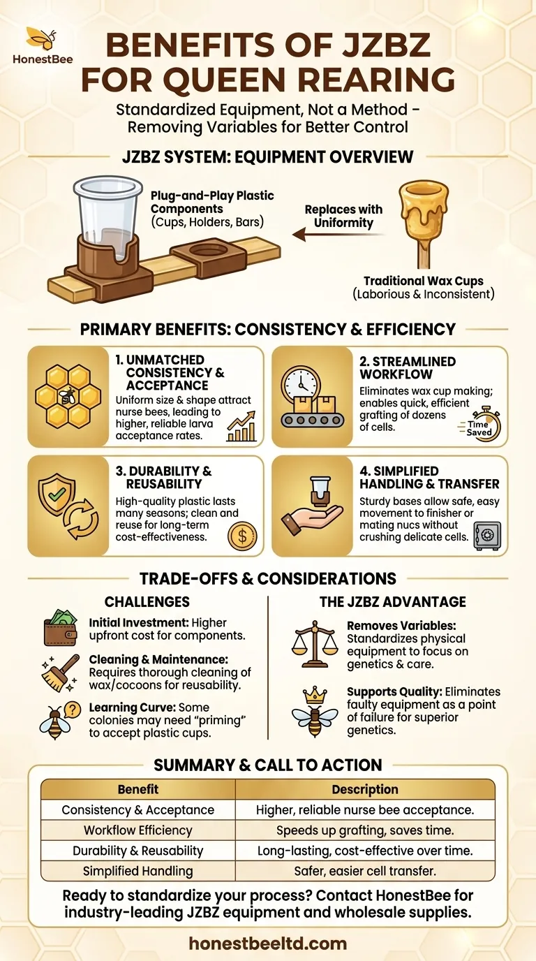 What are the benefits of using JZBZ for queen rearing? Boost Success Rates & Efficiency Visual Guide