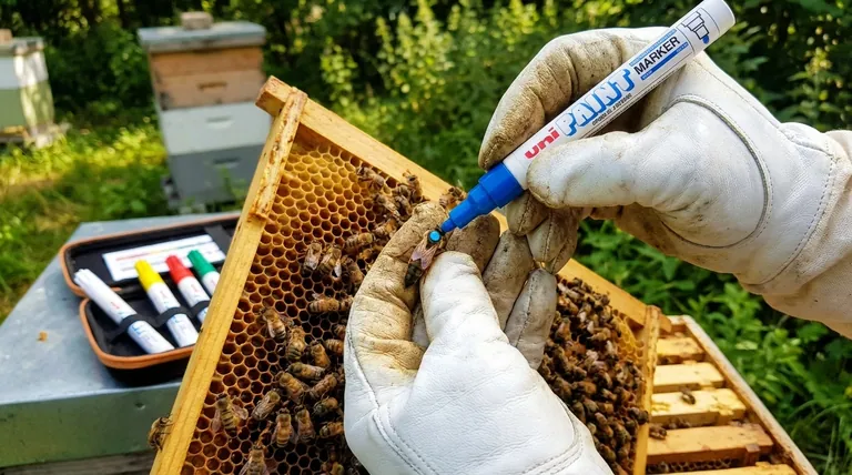 여왕벌을 표시하는 목적은 무엇인가요? 벌통 관리 효율성 및 군집 건강 증진