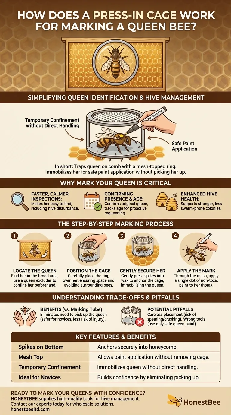 Как работает пресс-клетка для мечения матки пчел? Более безопасный и простой метод для пчеловодов Визуальное руководство