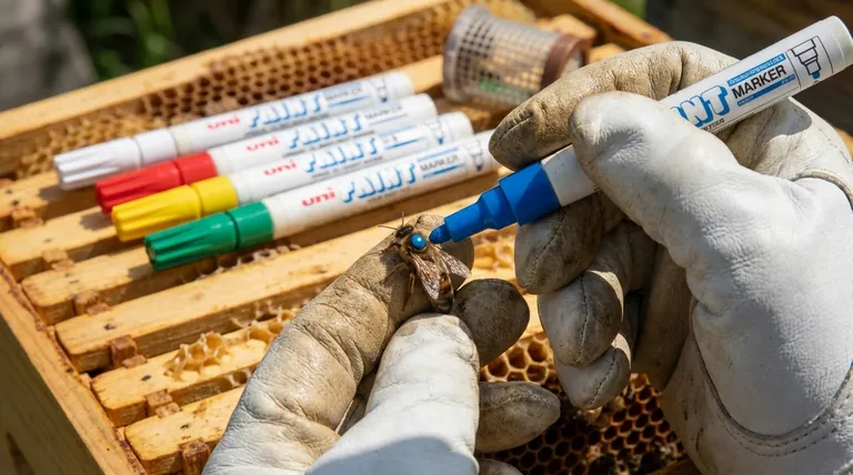 Where should the paint be applied during queen marking? A Guide to Safely Marking Your Queen Bee