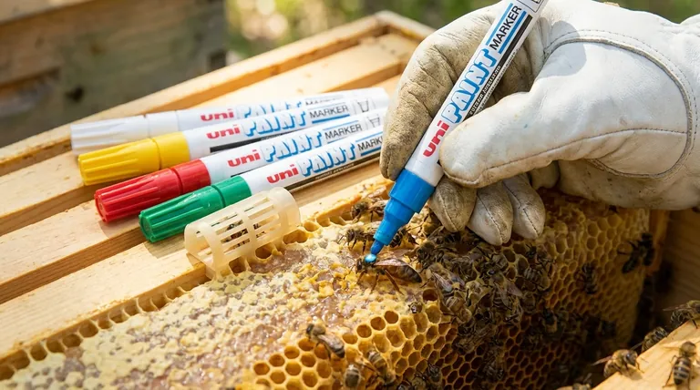 Que tipo de tinta é usada nos marcadores concebidos para marcar as abelhas rainhas? Soluções Seguras, Duráveis e de Alta Visibilidade